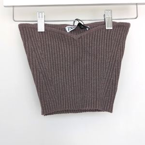 Zara knit sweater bustier S